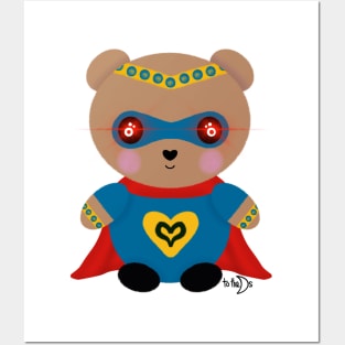 Superhero bear Posters and Art